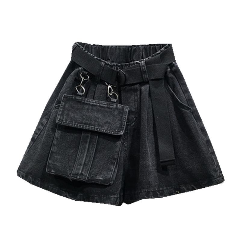 Quần Short Jeans Lưng Cao Ống Rộng Thời Trang Cho Nữ