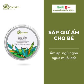 Sáp Giữ Ấm Cho Bé Khi Nằm Lâu Trong Phòng Điều Hòa, Chống Cảm Giảm Ho Ngừa Ngạt Mũi Từ Tinh Dầu Tràm An Toàn Cỏ Mềm 10g