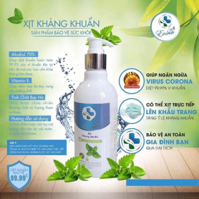 Xịt kháng khuẩn 250ml