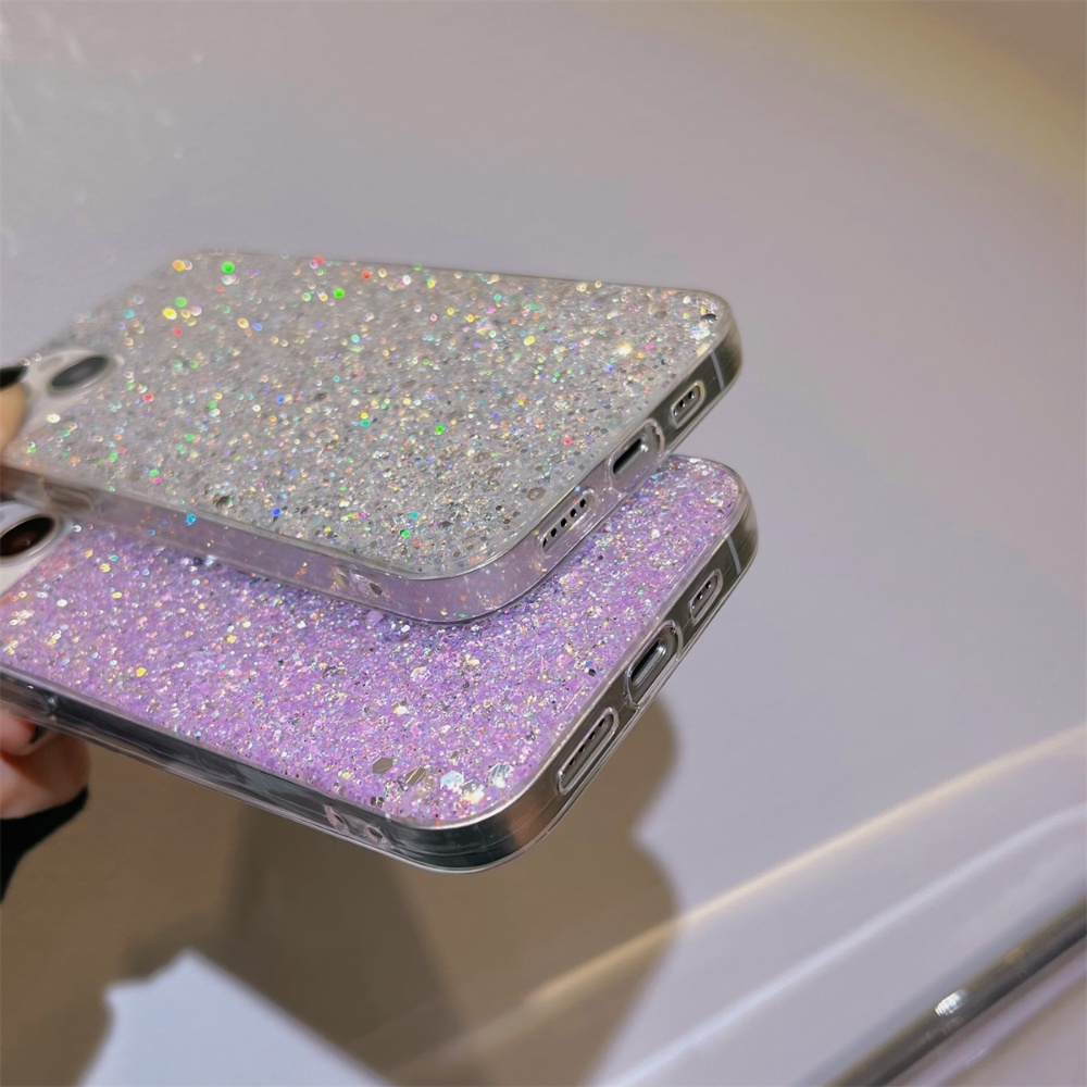 Ốp Điện Thoại TPU Chống Sốc Lấp Lánh Cho IPhone 14 13 12 11 Pro Max 7 / 8Plus XR X / XS