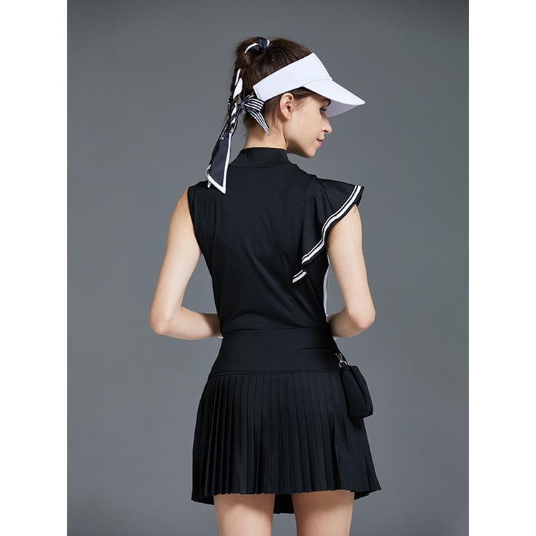 Bộ Quần Áo Thể Thao Đánh Golf Cổ Đứng Không Tay Chống Lóa Phong Cách Hàn Quốc Cho Nữ B7KG