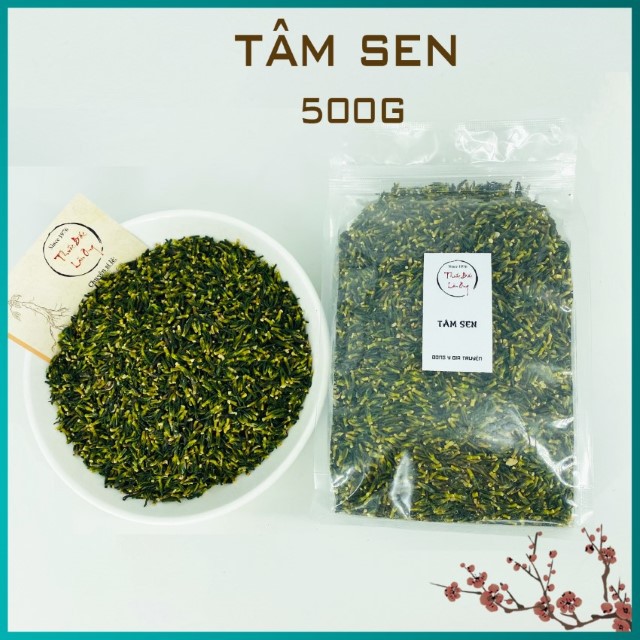 [Mã GROSALE2703 giảm 8% đơn 250K] Trà Tâm Sen 500g (Đã sao thơm) - Tim Sen Khô, Tim Sen Giúp Ngủ Ngon