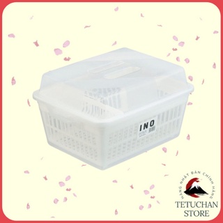 Rổ úp bát đĩa có nắp Inomata Nội địa Nhật Bản
