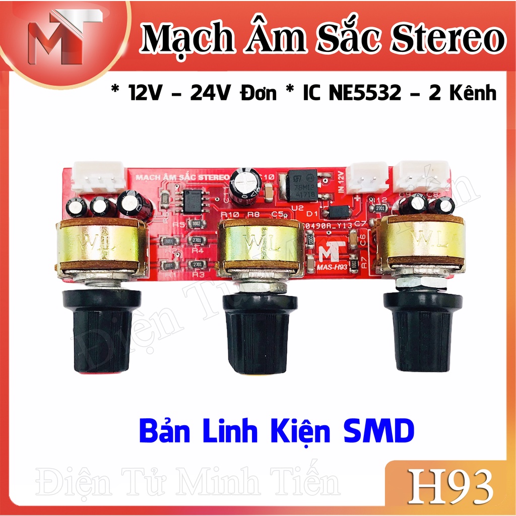 ✅ Mạch Chỉnh Âm Sắc Bass Treble STEREO 12V - 24V