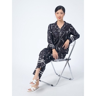 Bộ mặc nhà winny 22554 chất liệu lụa xương cá