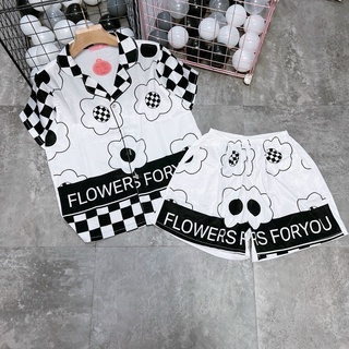Đồ bộ pijama nữ vải lụa xước cao cấp đùi