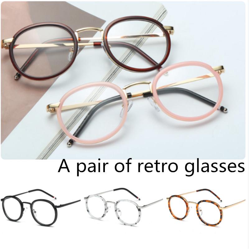 Eyeglasses Round Plain Glasses 1 PC men women Retro