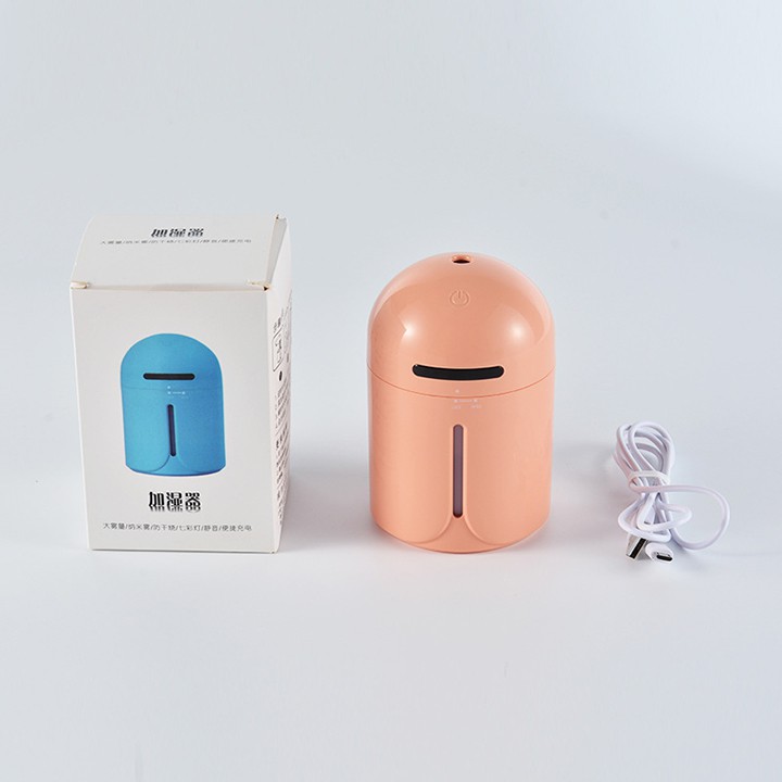 Máy phun sương mini 3 in 1 đa năng tạo độ ẩm không khí kèm quạt USB đèn led dung tích 180ml