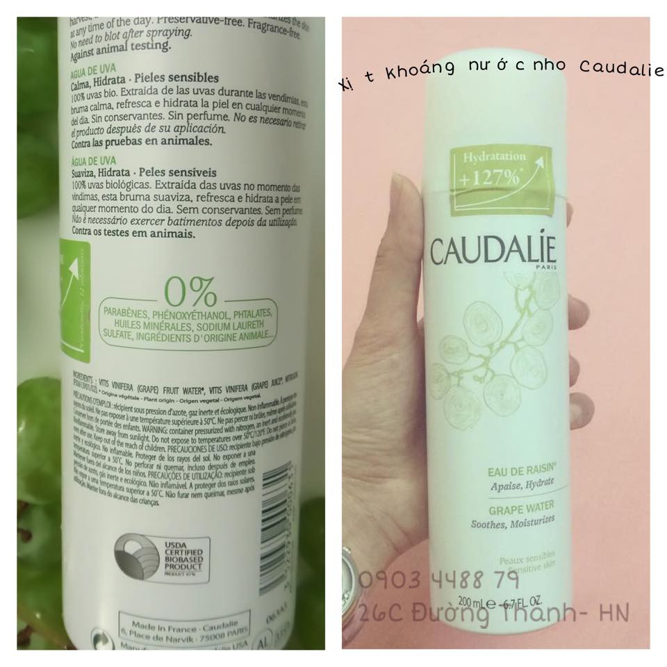 Xịt khoáng nước nho Caudalie