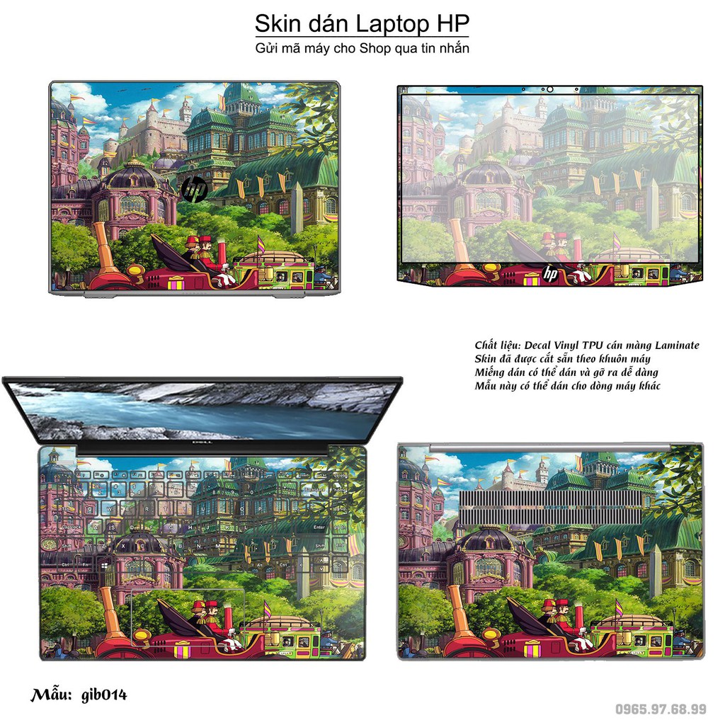 Skin dán Laptop HP in hình Ghibli image (inbox mã máy cho Shop)