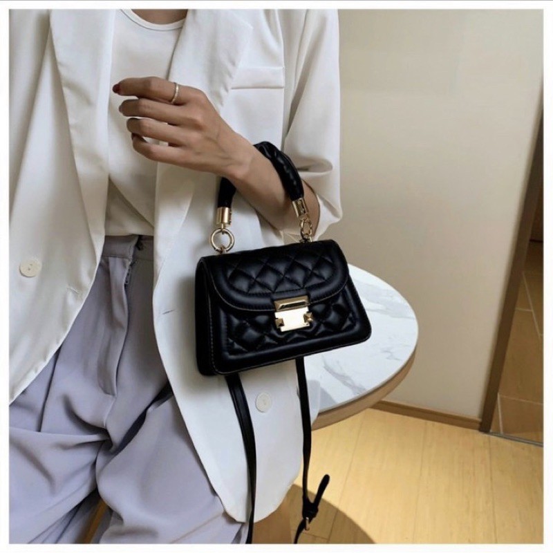 [Mã WAST10K giảm 10K đơn bất kỳ] [XẢ KHO SỐC] Túi quai xách tay trần ô size 20cm da mềm k hộp