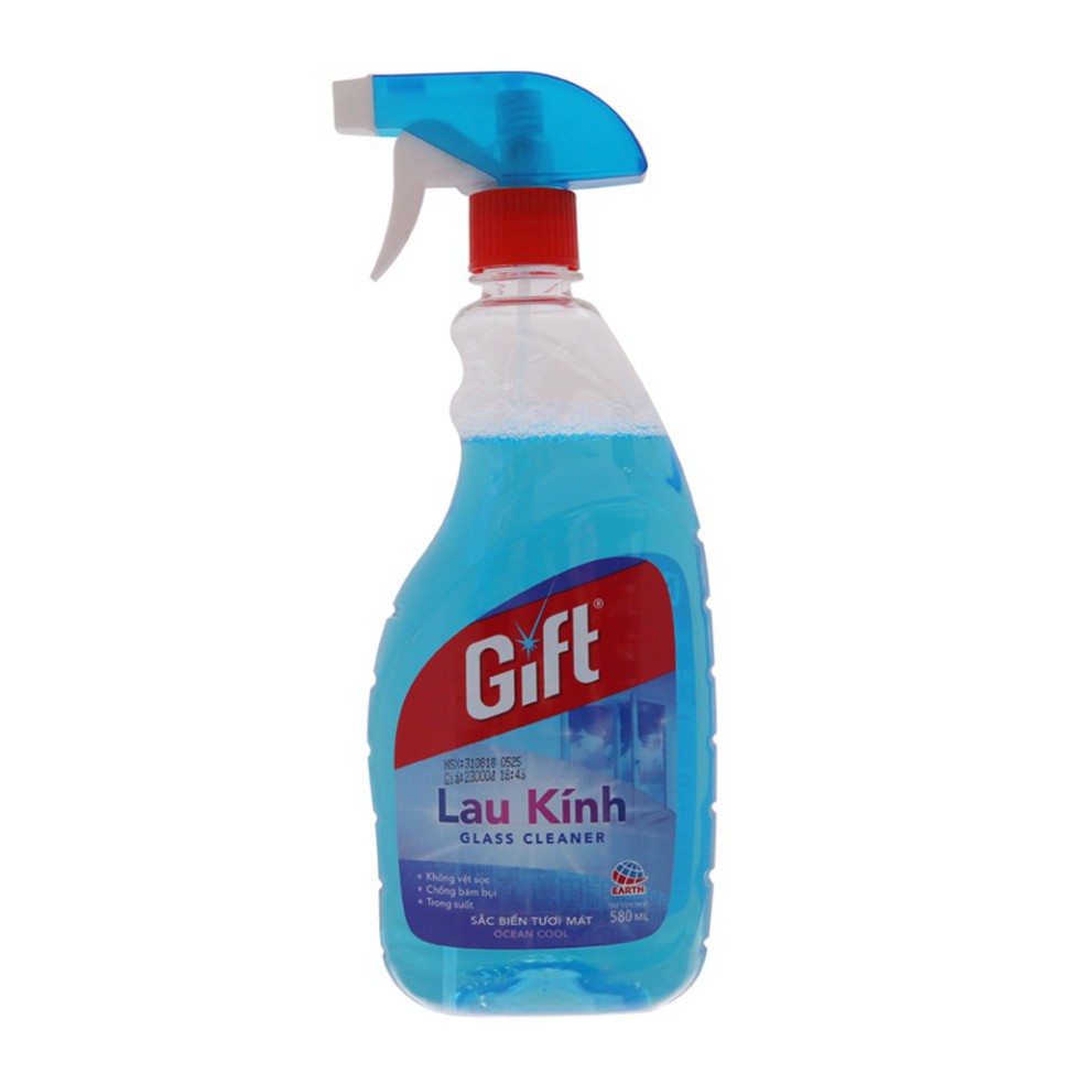 Nước Lau Kính Gift Sắc Biển và Trà Xanh Chai 580ml Giá Rẻ