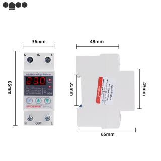 220V Adjustable Automatic Reconnect Device Over Under Voltage Relay Protector Switch