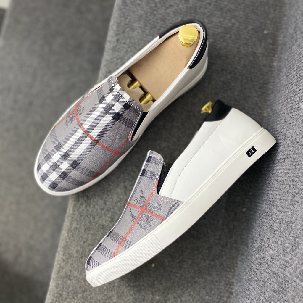 Giày Lười Nam BBR Kẻ Caro - Giày Nam Thời Trang in Hình Ngựa - Mẫu 2021 | BigBuy360 - bigbuy360.vn