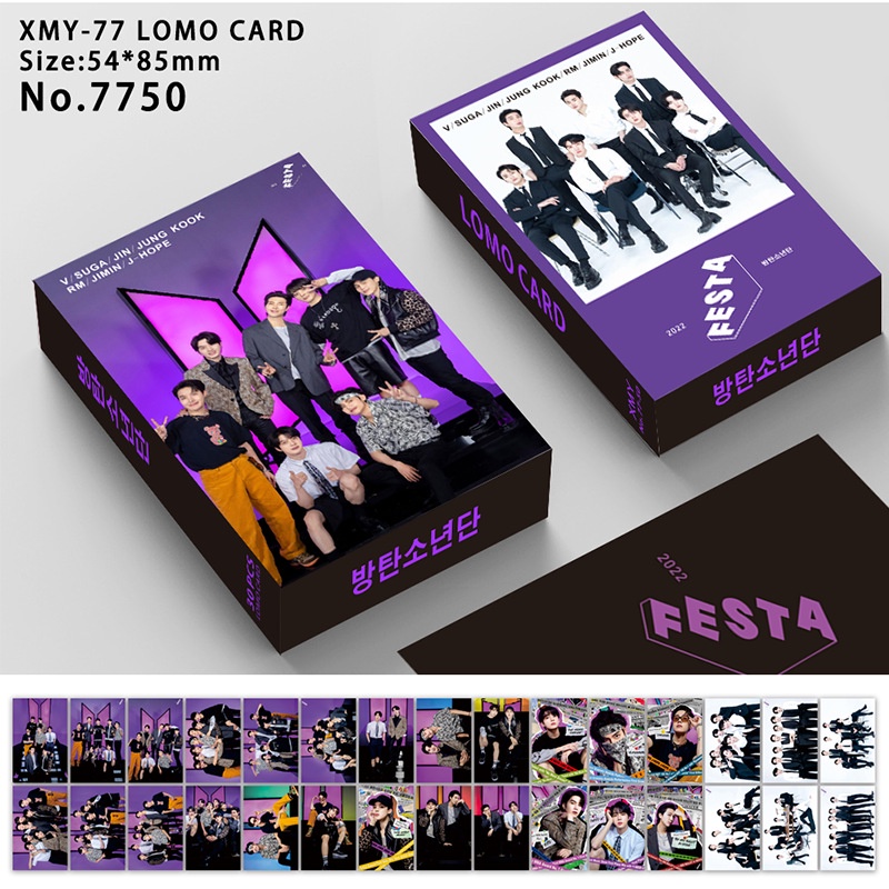 BTS Proof & 2022FESTA 9th Blackpink SPY X FAMILY,Genshin Photocard Double-sided Color Printing Lomo Card
