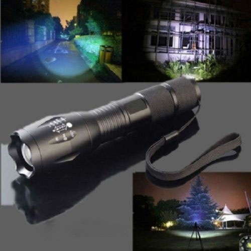 Đèn pin Cree T6 bóng LED siêu sáng 5000lm chống thấm nước 5 chế độ cho cắm trại/ gia đình