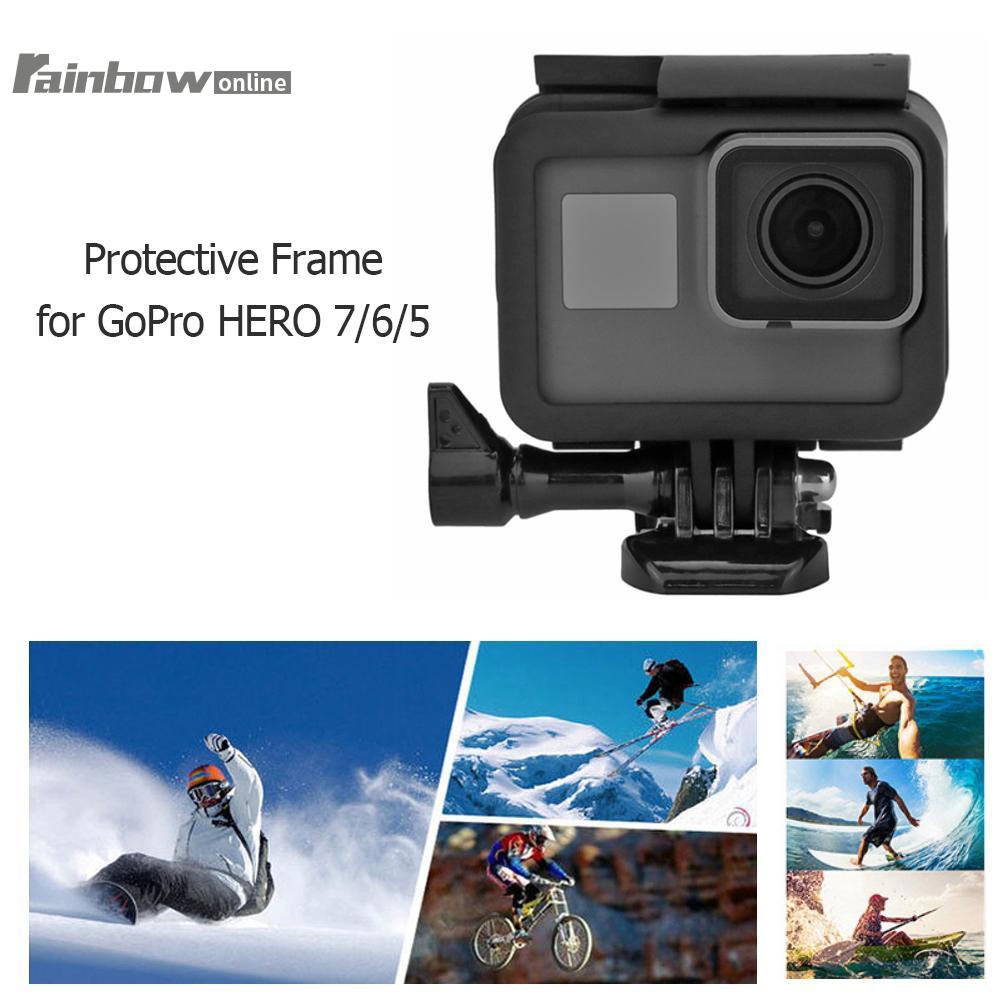 Khung Bảo Vệ Chống Nước Mưa Cho Máy Ảnh Gopro Hero 7 6 5 Đen