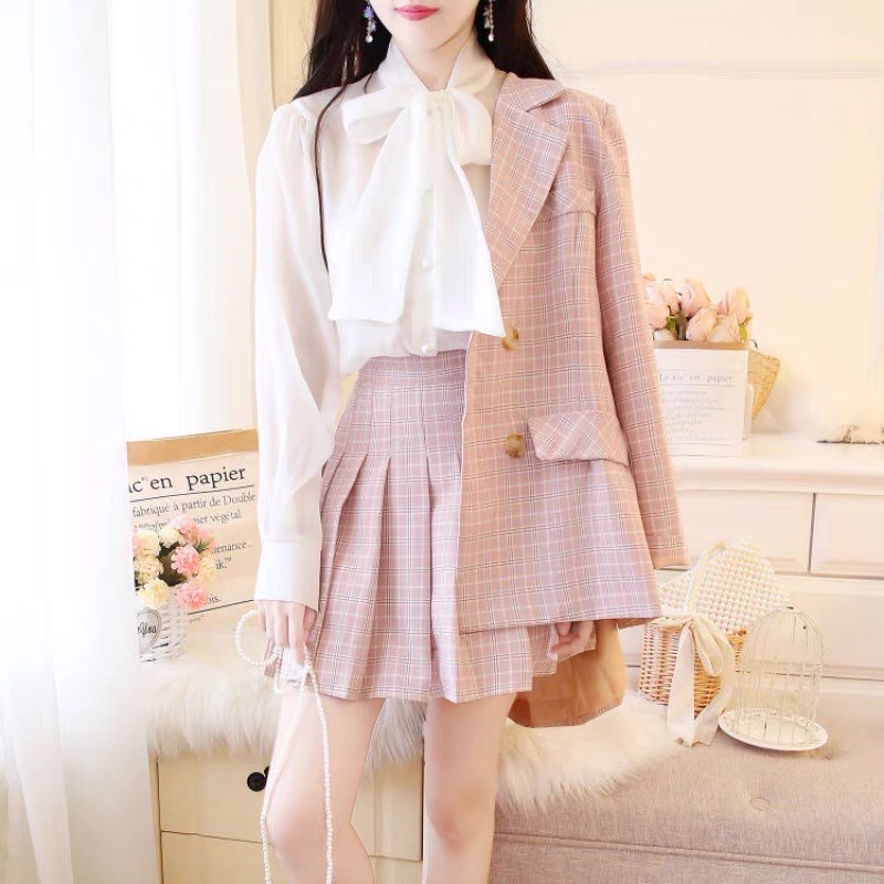 Áo Vest, Áo Blazer Kèm Chân Váy Xếp Ly- Ảnh thật ở hình cuối- FREESHIP | BigBuy360 - bigbuy360.vn