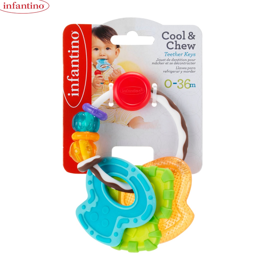 Gặm Nướu Hình Chùm Chìa Khoá INFANTINO Cool & Chew Teether Keys Dành Cho Bé Trong Thời Kỳ Mọc Răng Bằng Nhựa ABC Cao Cấp