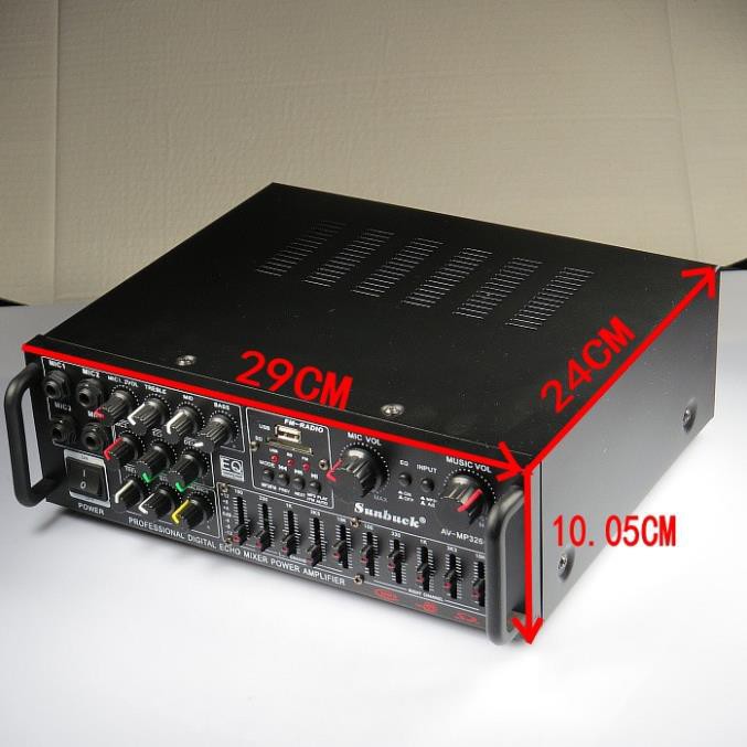 Amply 12v -220V Karaoke - Bluetooth- Cực hay - Full chức năng Sunbuck MP-326BT