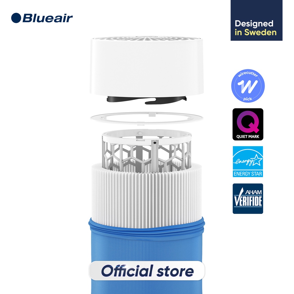 [Mã ELHA22 giảm 5% đơn 300K] áy lọc không khí Blueair Pure 411 - Công nghệ HEPA Silent - Hiệu năng 200m3/giờ