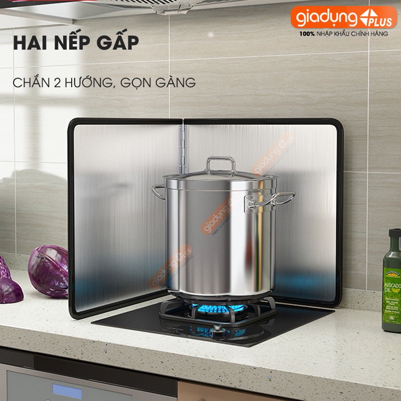 Tấm chắn dầu mỡ, chăn gió & cách nhiệt inox 304 cho nhà bếp, chống bám bẩn tường nhà bếp LAZYDO (LZ0250)