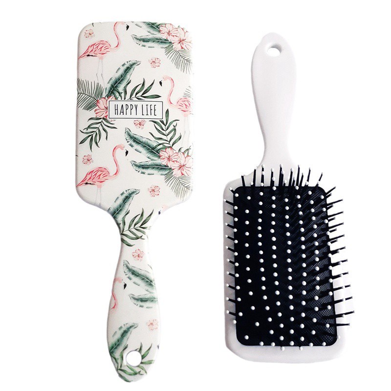 Lược Chải Tóc Gỡ Rối Họa Tiết Chim Hồng Hạc Hoạt Hình