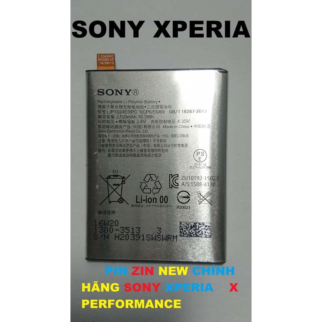 PIN ZIN NEW CHÍNH HÃNG SONY XPERIA X PERFORMANCE-F8132