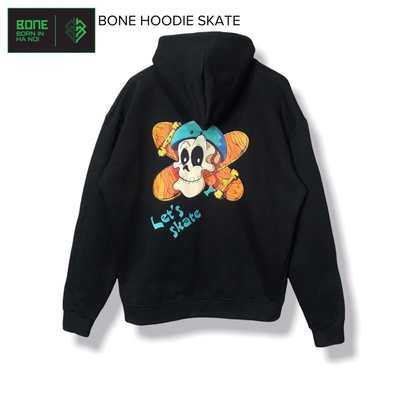 Áo hoodie local brand chính hãng unisex form rộng hoodie nam nữ Bone Skate