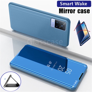 Bao da điện thoại nắp lật tráng gương chống sốc cho vivo v21 5g vivov21 4g ốp