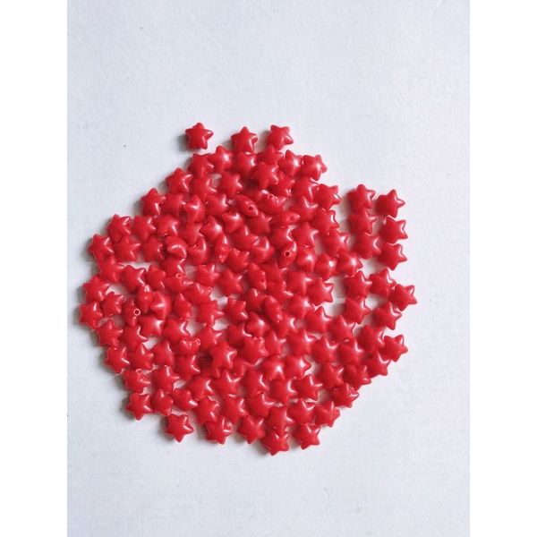 Set 50 hạt nhựa hình ngôi sao 9mm trang trí DIY