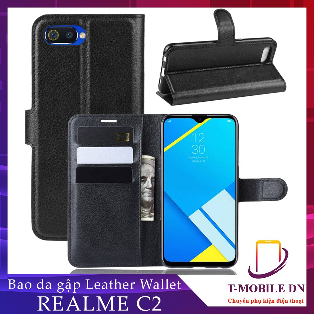 Bao da Realme C2/ Oppo A1K cao cấp có nắp gập và chống xem video tiện lợi | BigBuy360 - bigbuy360.vn
