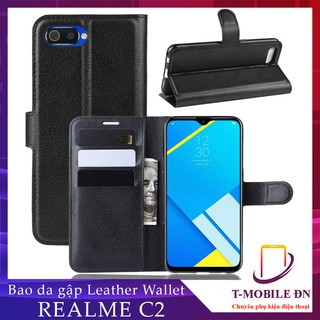 Bao da Realme C2/ Oppo A1K cao cấp có nắp gập và chống xem video tiện lợi