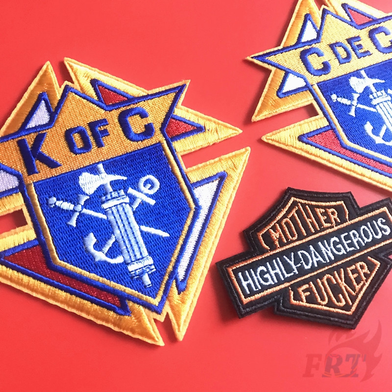 Miếng dán ủi quần áo thêu hình logo độc đáo