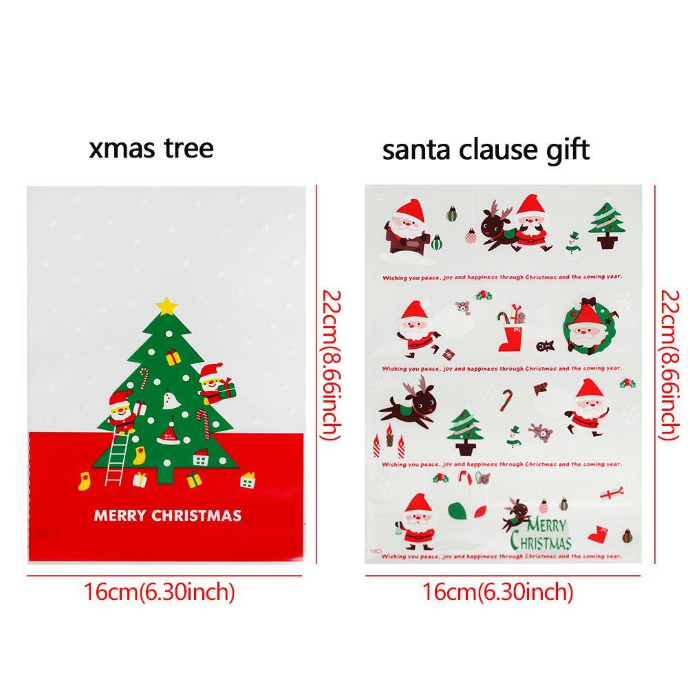 Set 50 Túi Rút Đựng Kẹo Phong Cách Giáng Sinh Độc Đáo Mới