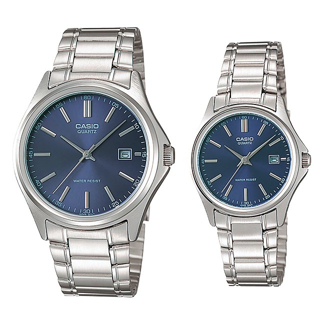 Đồng hồ đôi nam nữ dây kim loại Casio Anh Khuê MTP/LTP 1183A-2A