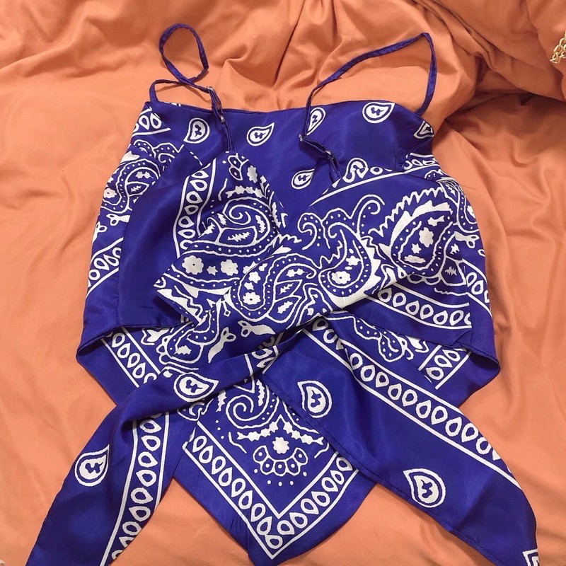 [SẴN] Áo yếm lụa họa tiết buộc nơ lưng siêu xinh đi biển du lịch hè 2021 | BigBuy360 - bigbuy360.vn