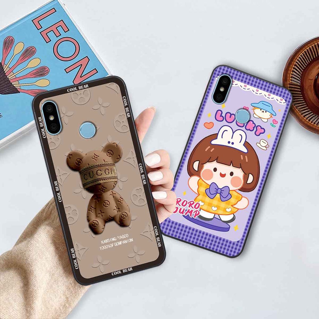 Ốp Xiaomi Redmi 6 Pro / Mi A2 Lite bear brick, gấu đáng yêu, dễ thương