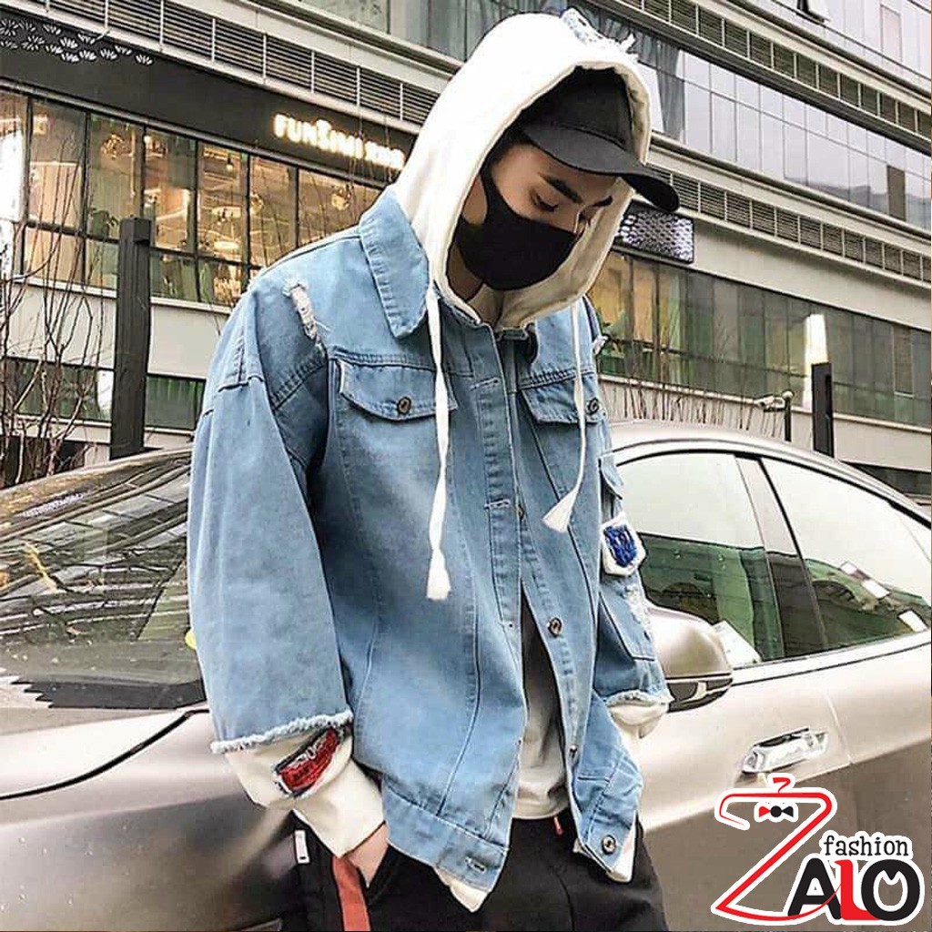 Áo Khoác Jean Mũ Nỉ Áo Chống Nắng Nam Nữ Cao Cấp Hàn Quốc AKJ5 ZALO Fashion Unisex