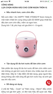 Nồi cơm điện 1.8L HAPPY TIME HTD8521P