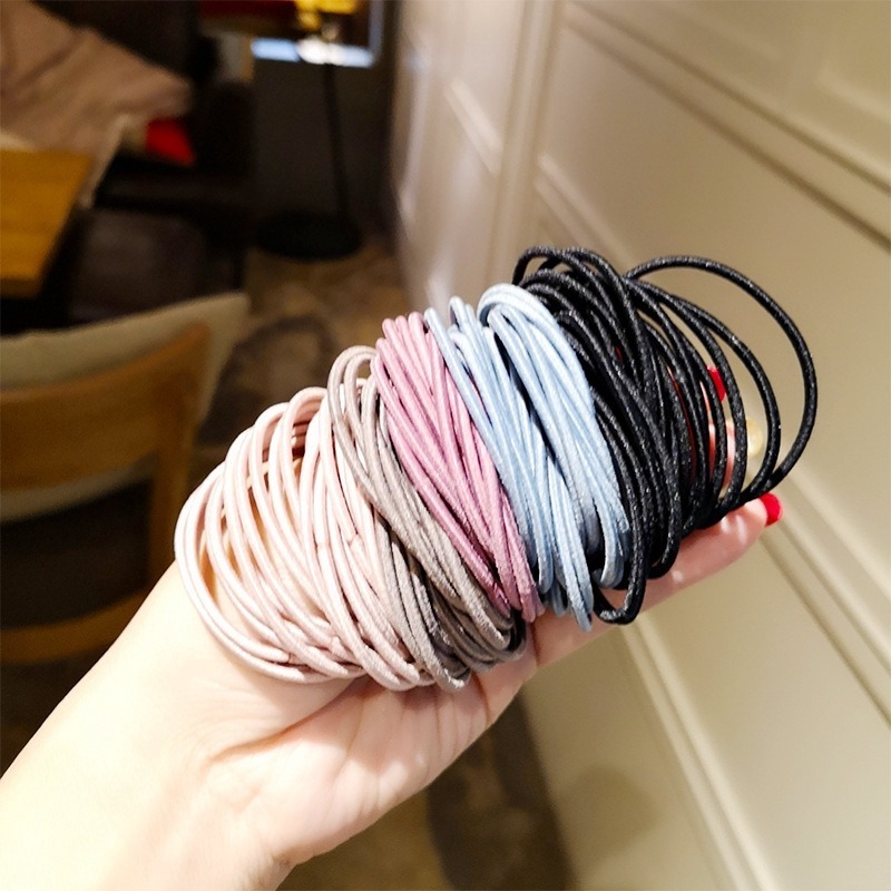 Túi 100 dây buộc tóc co giãn phong cách Hàn Quốc dành cho nữ