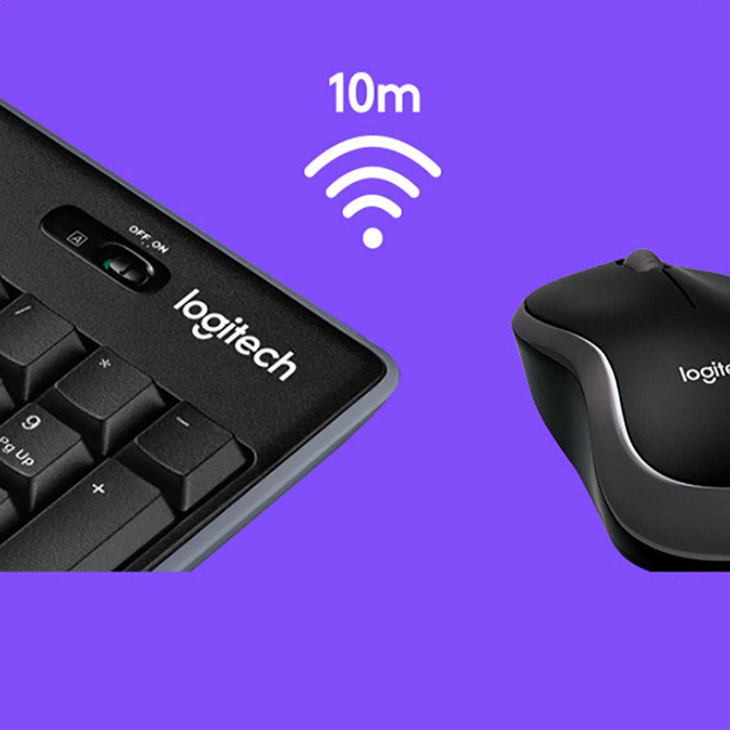 Logitech mk270 Keyboard dan Mouse Wireless 2.4GHz dengan Baterai Panjang