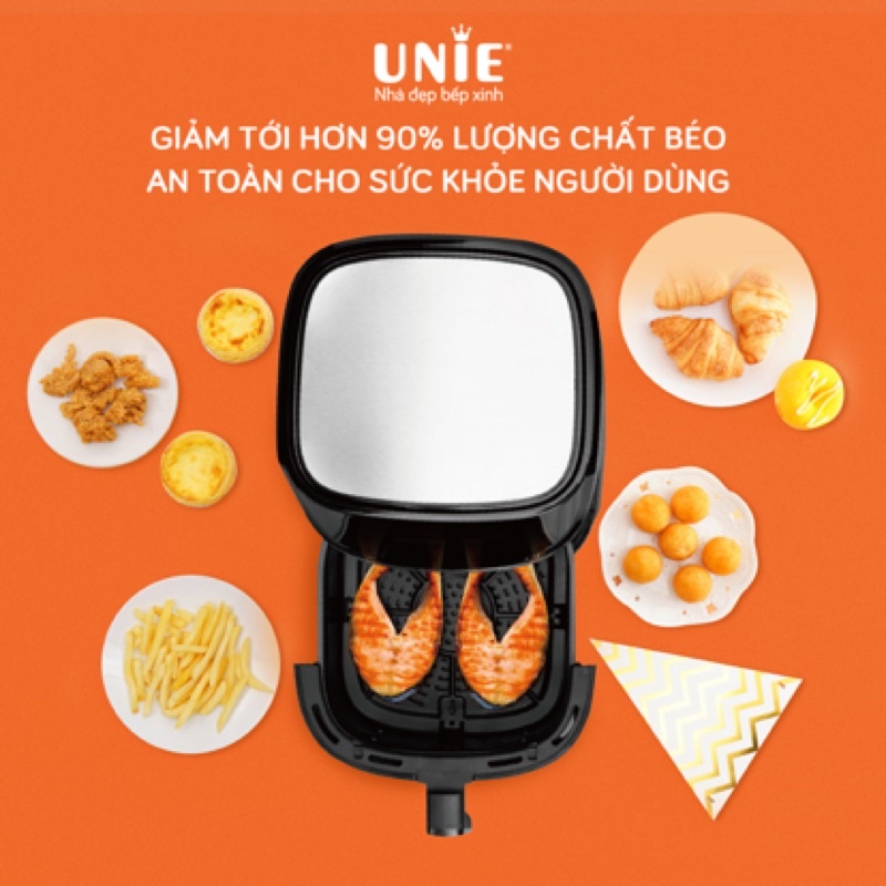 [Chính Hãng] Nồi chiên không dầu cao cấp 6,5 lít UNIE UE-600, lỗi 1 đổi 1, bảo hành 12 tháng toàn quốc