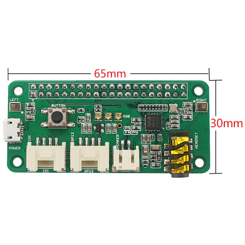 Mũ Len Tích Hợp Micro Reseaker 2-mics Pi 4 El B Cho Raspberry Pi Zero 3b