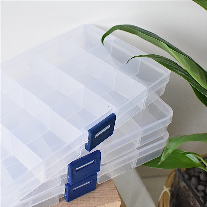 Hộp Đựng Trang Sức Thiết Kế Trong Suốt Chia 10 Ngăn Tiện Lợi Chất Lượng