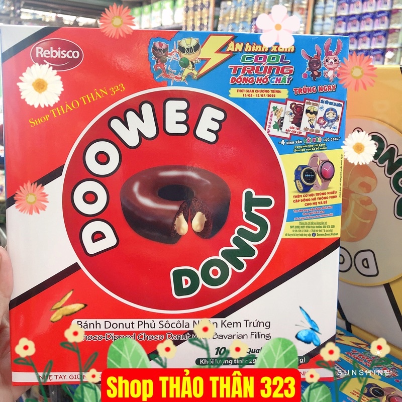 BÁNH DONUT DOOWEE 300g ( Vị Dâu, Vị Sôcôla)