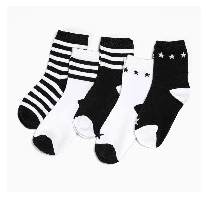 VỚ COTTON DÀI NỮ HOẠ TIẾT NGÔI SAO l Vớ Nữ Thời Trang Năng Động l Vớ Nữ Cổ Dài l Tất Nữ Cổ Dài