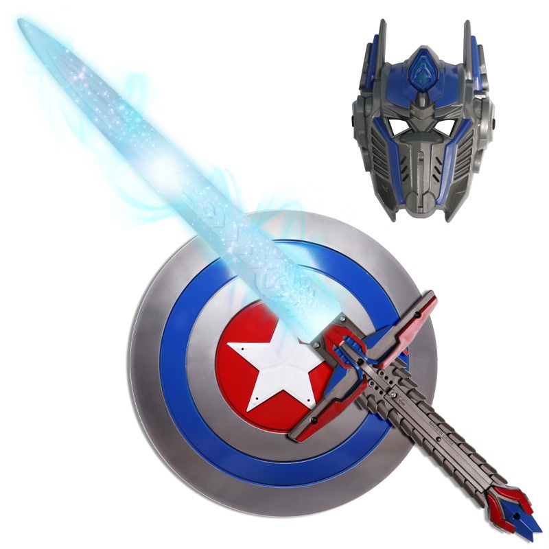 BỘ ĐỒ CHƠI áo choàng kjếm khiên mặt nạ ROBOT Transformer OPTIMUS Người Máy Biến Hình