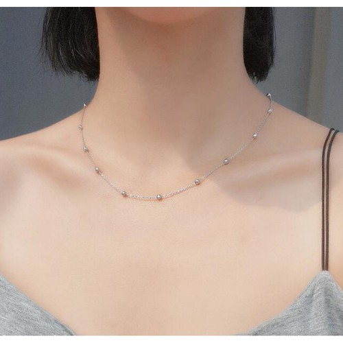 Dây Chuyền Bi Nhỏ Titan Ko Đen TT 2977