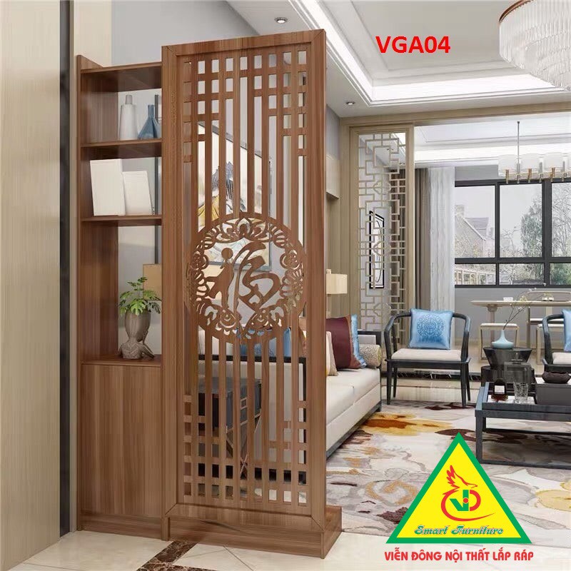 KỆ VÁCH NGĂN PHÒNG KHÁCH , NHÀ BẾP ( 1 VÁCH 1 KỆ) VGA02 - Nội thất lắp ráp